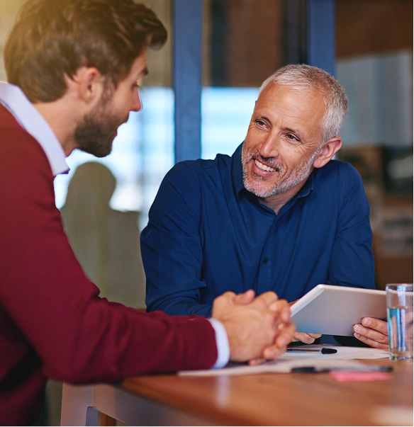Two people having a conversation